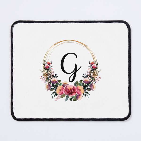 Item preview, Monogram with Pink Floral | Monogram Letter G designed and sold by JustSeasons.