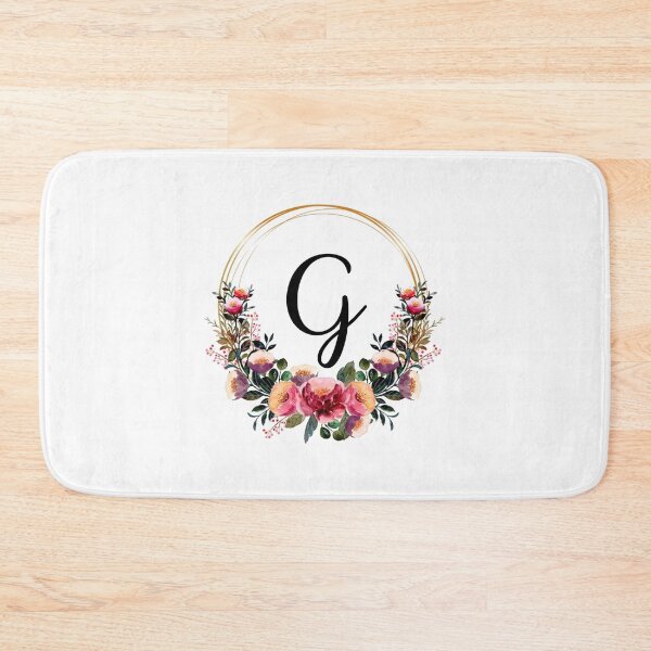 Item preview, Monogram with Pink Floral | Monogram Letter G designed and sold by JustSeasons.