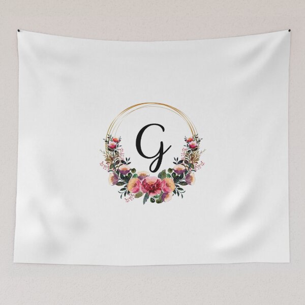 Item preview, Monogram with Pink Floral | Monogram Letter G designed and sold by JustSeasons.
