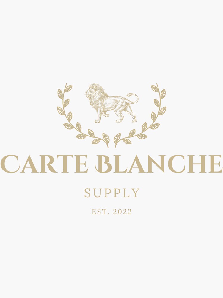 "Carte Blanche Supply Logo" Sticker by CarteBlancheSup Redbubble