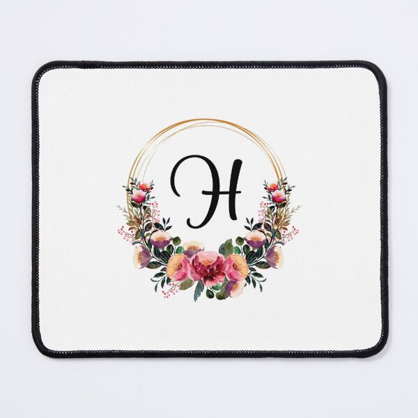 Item preview, Monogram with Pink Floral | Monogram Letter H designed and sold by JustSeasons.