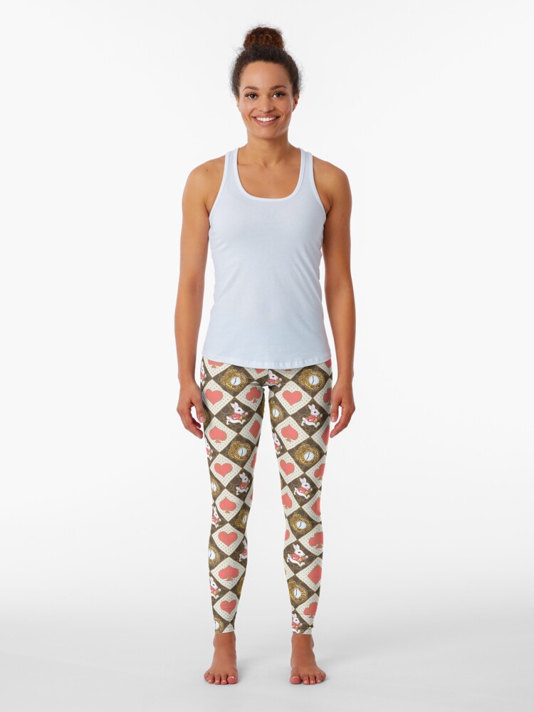 Thumbnail 1 of 5, Leggings, White Rabbit designed and sold by KrisDreams Illustrations.