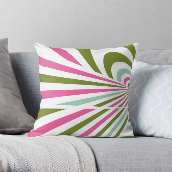BabblegumMintBasil Throw Pillow