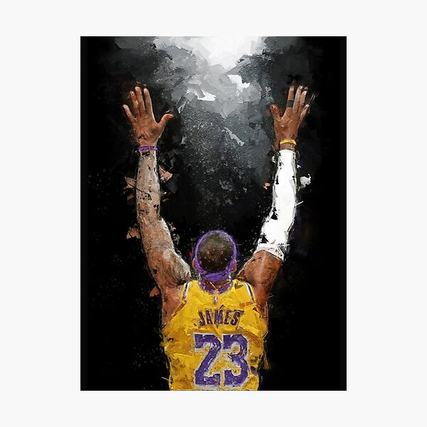 Illustration Wallpaper LeBron Photographic Print for Sale by kartinah09