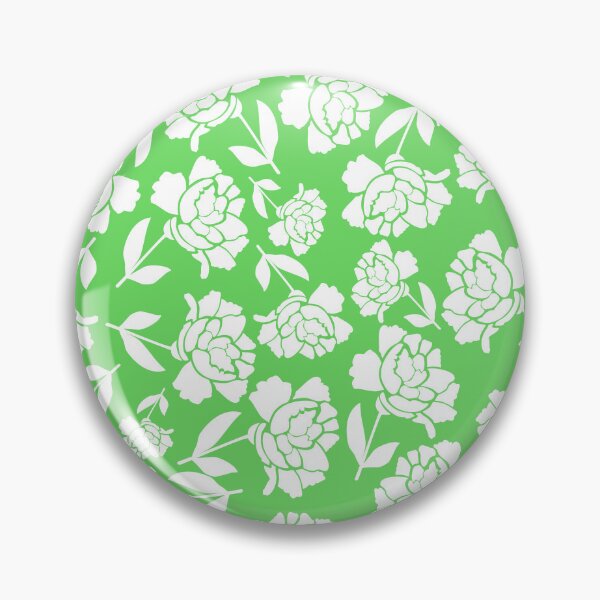 Item preview, Tossed Roses White on Light Green Half-drop Repeat 5748 designed and sold by Art in My Loft.