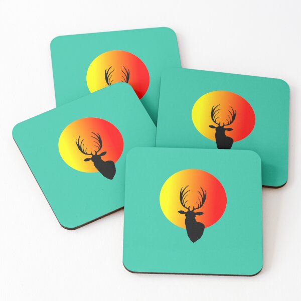 Item preview, Deer at teal sunset design  designed and sold by MystixJack.