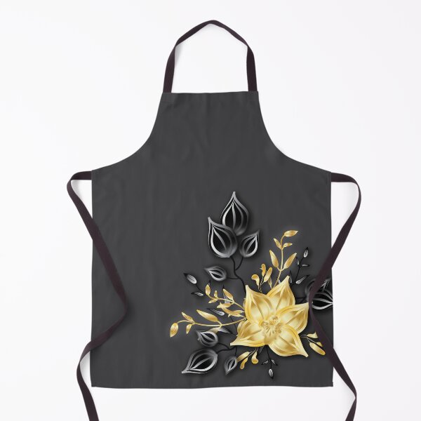 Item preview, Gold Flower leaves black designed and sold by ChantalDesign.