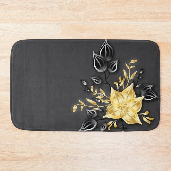 Item preview, Gold Flower leaves black designed and sold by ChantalDesign.