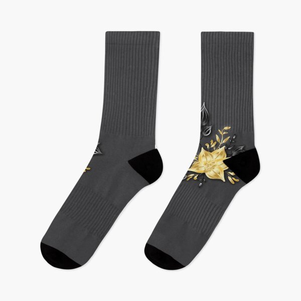 Item preview, Gold Flower leaves black designed and sold by ChantalDesign.