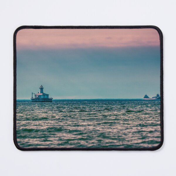 Item preview, Freighter and Lighthouse Lake Huron designed and sold by Enzwell.