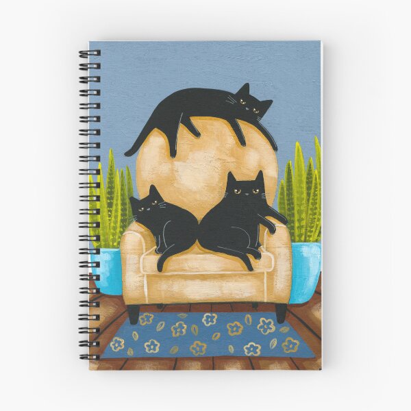 Item preview, Black Cats Cuddle Time designed and sold by KilkennyCat Art.