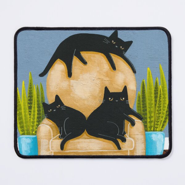 Item preview, Black Cats Cuddle Time designed and sold by KilkennyCat Art.