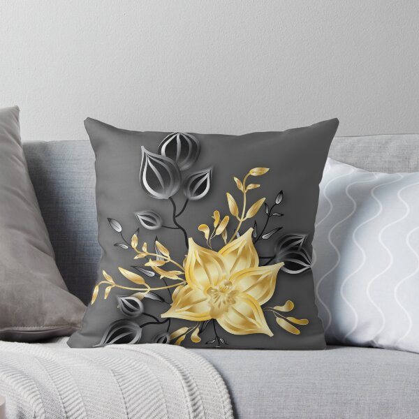 Item preview, Gold Flower leaves black designed and sold by ChantalDesign.