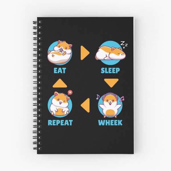 Item preview, Eat Sleep Repeat Wheek Hamster designed and sold by MooonTees.
