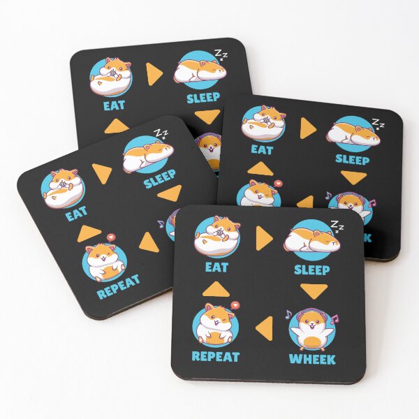 Item preview, Eat Sleep Repeat Wheek Hamster designed and sold by MooonTees.