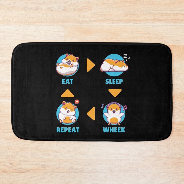 Item preview, Eat Sleep Repeat Wheek Hamster designed and sold by MooonTees.