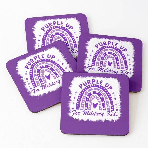 Item preview, Purple Up For Military Kids Month Military Child Rainbow designed and sold by Leader Shirts.