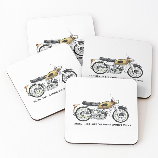 Item preview, Classic Motorbike - Ariel Arrow Super Sport, Illustrated Tribute designed and sold by FoleyPottery.