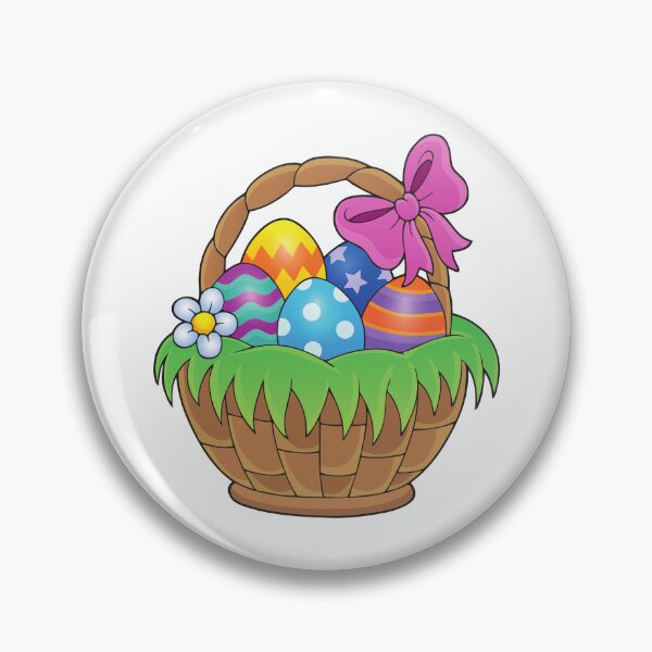 Aperçu de l'œuvre basket with chocolate and colored easter eggs créée et vendue par JAG2B.