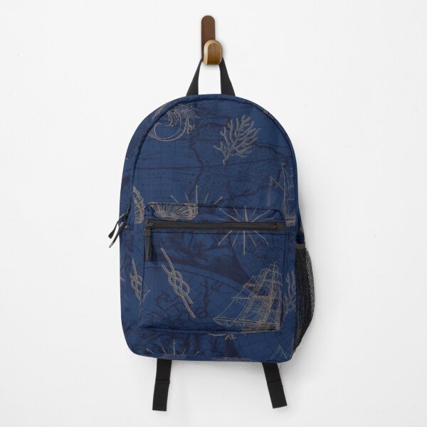 Item preview, Navy Blue Vintage Nautical Summer Pattern designed and sold by CynthiaGraphics.