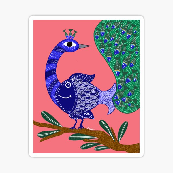 Aperçu de l'œuvre art de paon - style gond créée et vendue par Paryul.