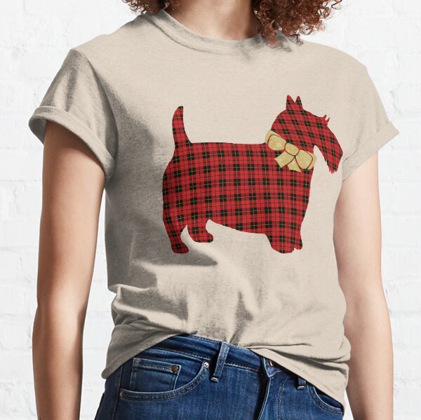 Scottie Dog Tartan Plaid Classic T-Shirt