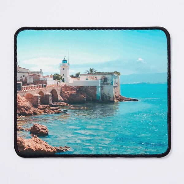 Item preview,   White lighthouse  & Deep blue ocean water  designed and sold by anisbbmbrush.