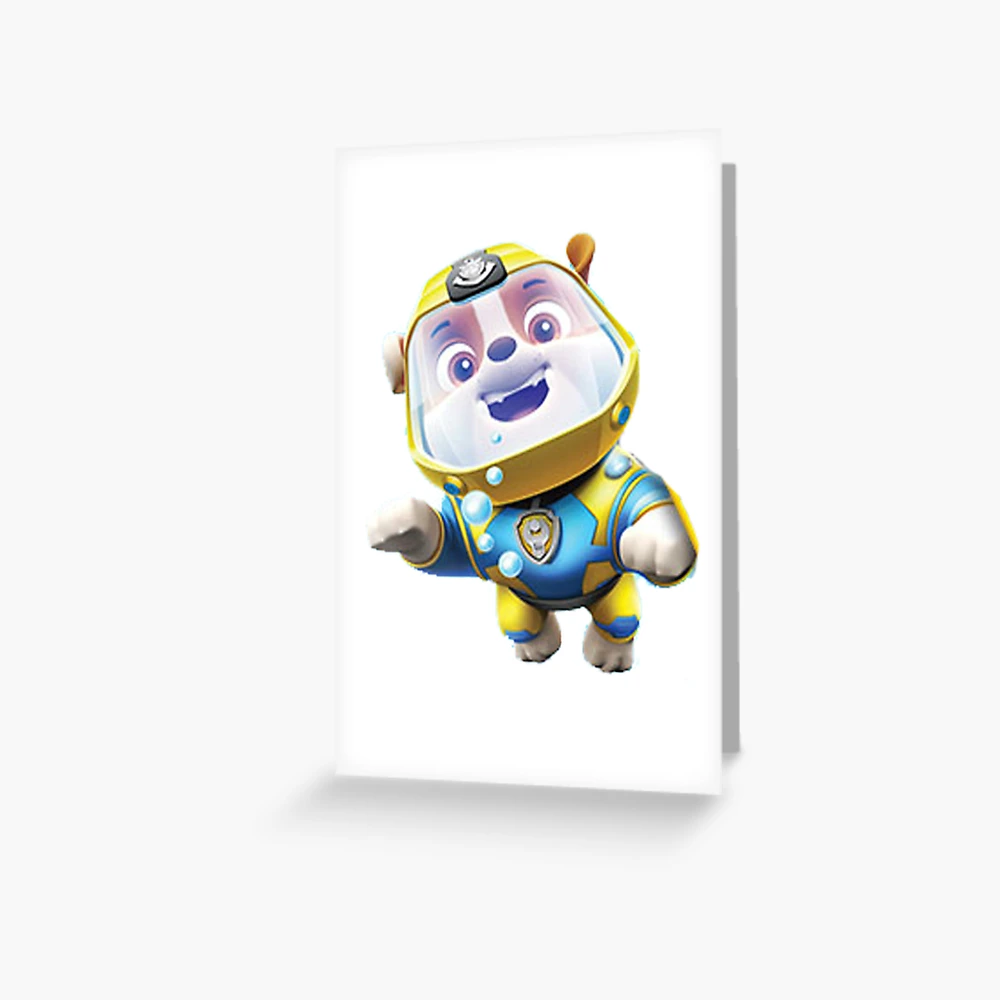 Rocky Paw Patrol Mighty Pups Super Paws Postcard for Sale by docubazar7