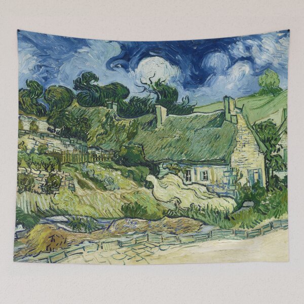 Item preview, Thatched Cottages at Cordeville by Vincent van Gogh (1890) designed and sold by allhistory.
