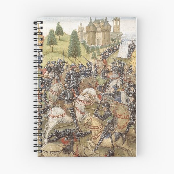 Item preview, Medieval Battle Manuscript Style Knight Combat Illustration for History and Medieval Art Lovers designed and sold by RickE.