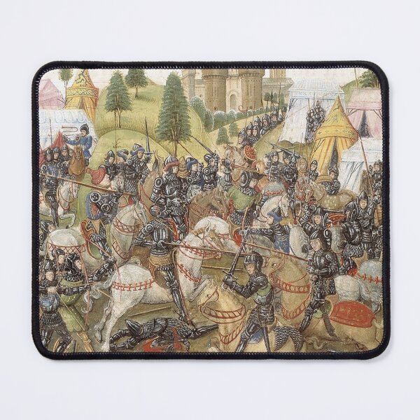Item preview, Medieval Battle Manuscript Style Knight Combat Illustration for History and Medieval Art Lovers designed and sold by RickE.