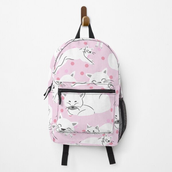 Item preview, Simple White Kitten Pattern with Colorful Confetti (baby pink) designed and sold by Dorina Larsdotter.