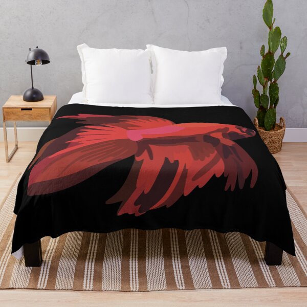 Item preview, Red Veiltail Betta Fish - Digital Illustration designed and sold by TLGdrawings.