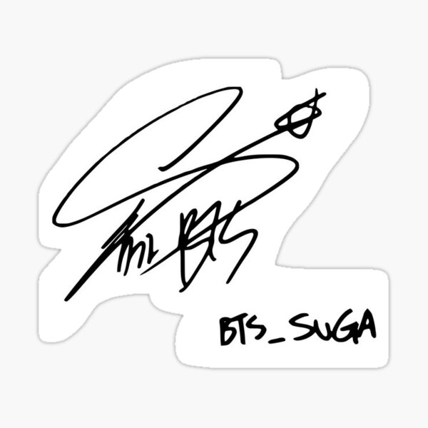 BTS Yoongi signature