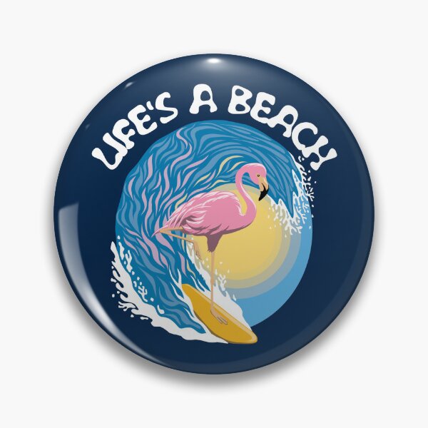 Item preview, Life's a beach - Surfing Flamingo designed and sold by TMBTM.