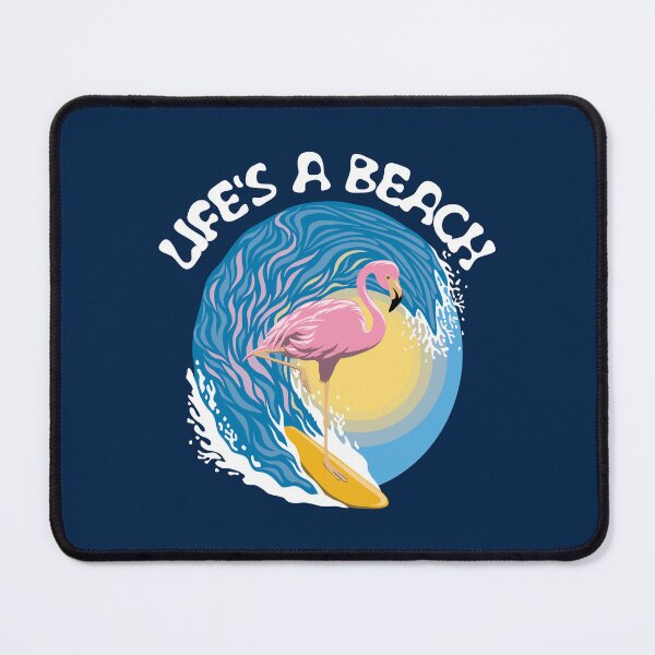 Item preview, Life's a beach - Surfing Flamingo designed and sold by TMBTM.