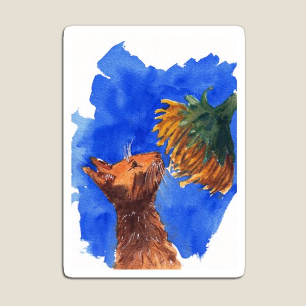 Item preview, girasol y gato designed and sold by PolSmart.