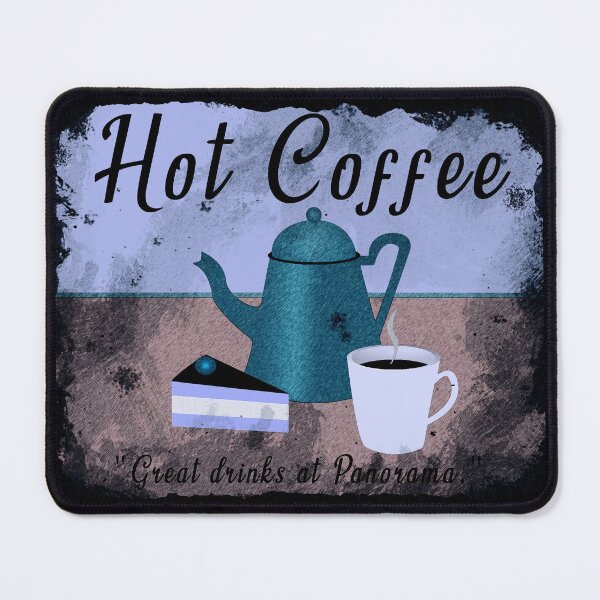 Item preview, Cute Blue Retro Sign Coffee Espresso Cake Cafe designed and sold by Ankerd.