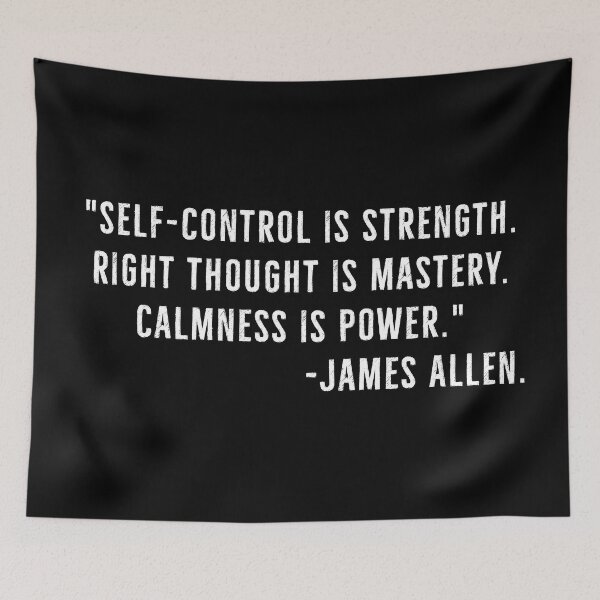 Item preview, Self Control Is Strength, Calmness Power - James Allen designed and sold by PhilosophyWear.