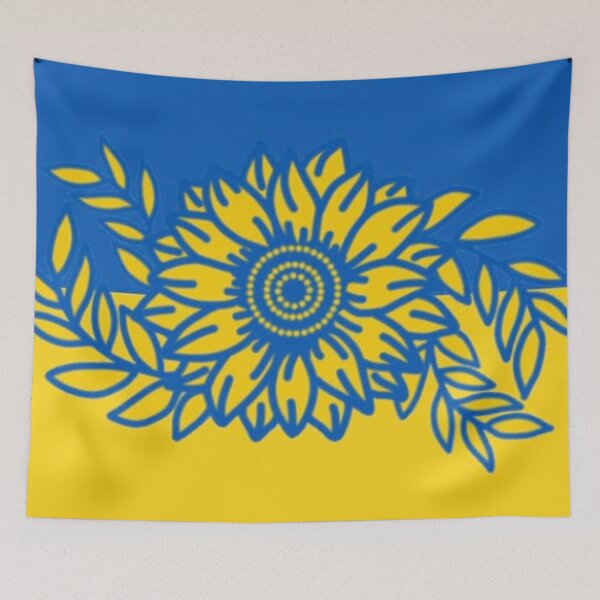 Item preview, Ukraine Sunflower And Olive Branch Flag designed and sold by radiantdark.