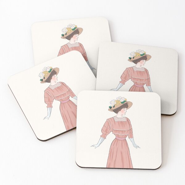 Item preview, Cute 1900s Edwardian Watercolor Fashion Illustration designed and sold by MariOyama.