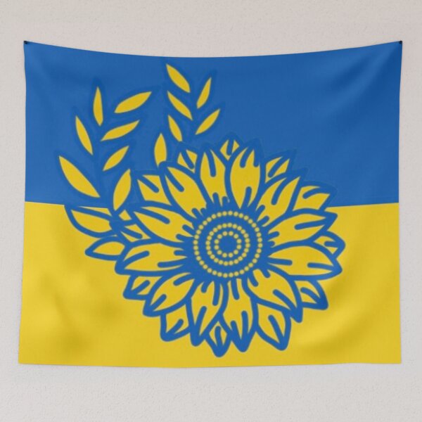 Item preview, Ukraine Sunflower And Olive Branch Flag designed and sold by radiantdark.
