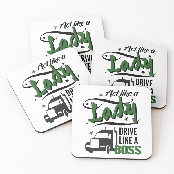 Item preview, Act like a lady drive like a boss / funny truck driver girl saying designed and sold by portrait4you.