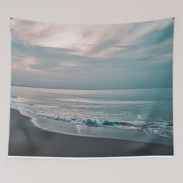 Item preview, Copy of summer sunset & calm blue waves  designed and sold by anisbbmbrush.