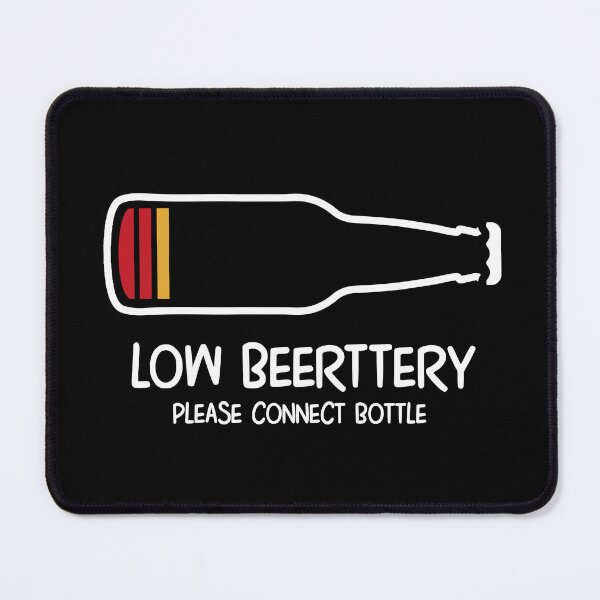 Item preview, Low beerttery please connect bottle, low battery beer parody designed and sold by VinagreShop.