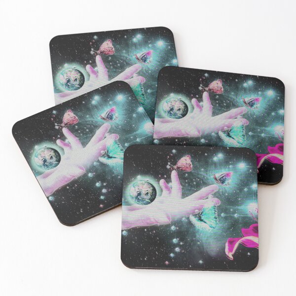 Item preview, Otherworld Glitch Florals in Space-Blue designed and sold by BioDigital-Jazz.