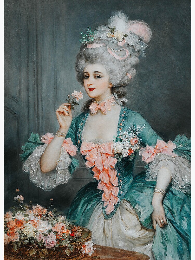 Marie Antoinette Inspired Painting // An Elegant Lady with Roses