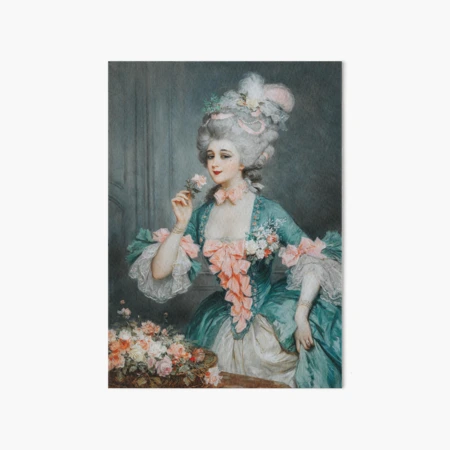 Marie Antoinette Inspired Painting // An Elegant Lady with Roses -- Lucius  Rossi Art Board Print for Sale by apopofbeauty