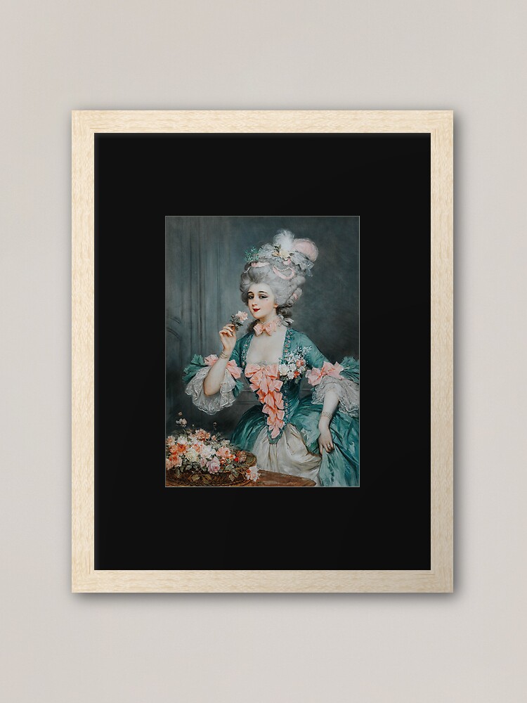 Marie Antoinette Inspired Painting // An Elegant Lady with Roses