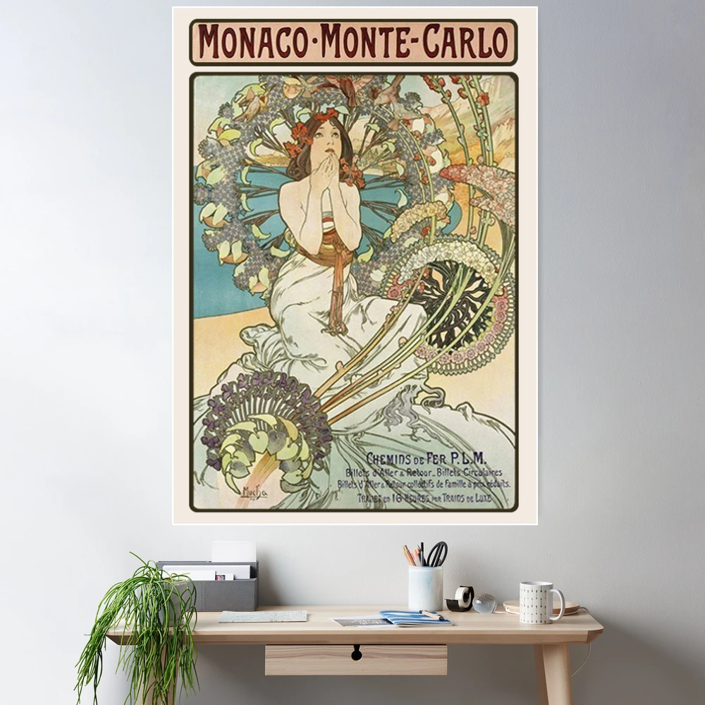 Monaco Monte Carlo - Mucha 1897 Art Reproduction